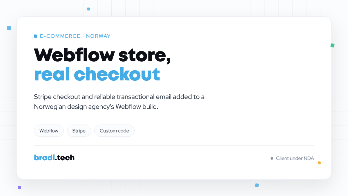 Webflow Store with Stripe Checkout