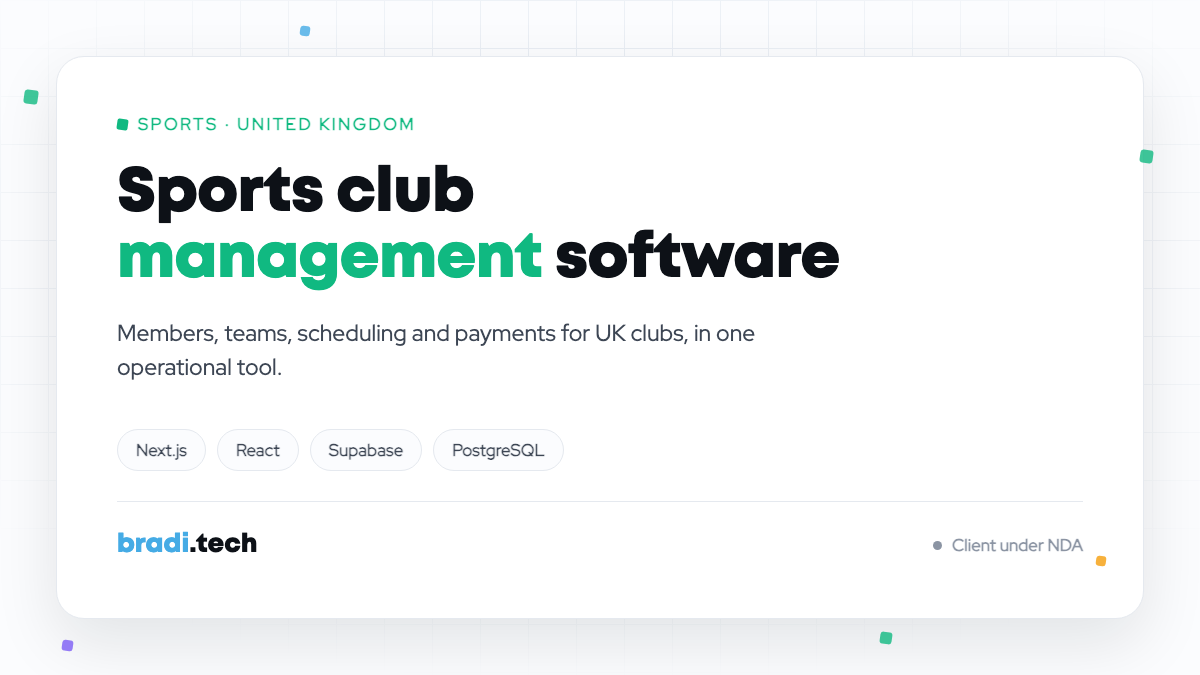 Sports Club Management Software
