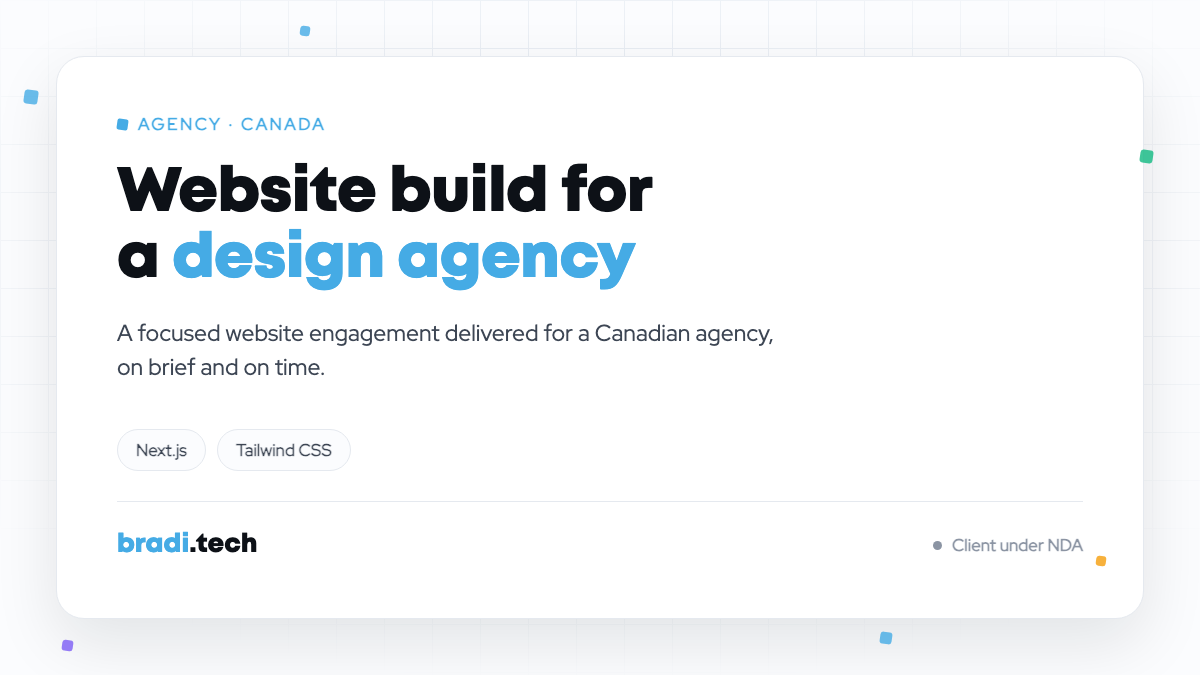 Website Build for a Design Agency
