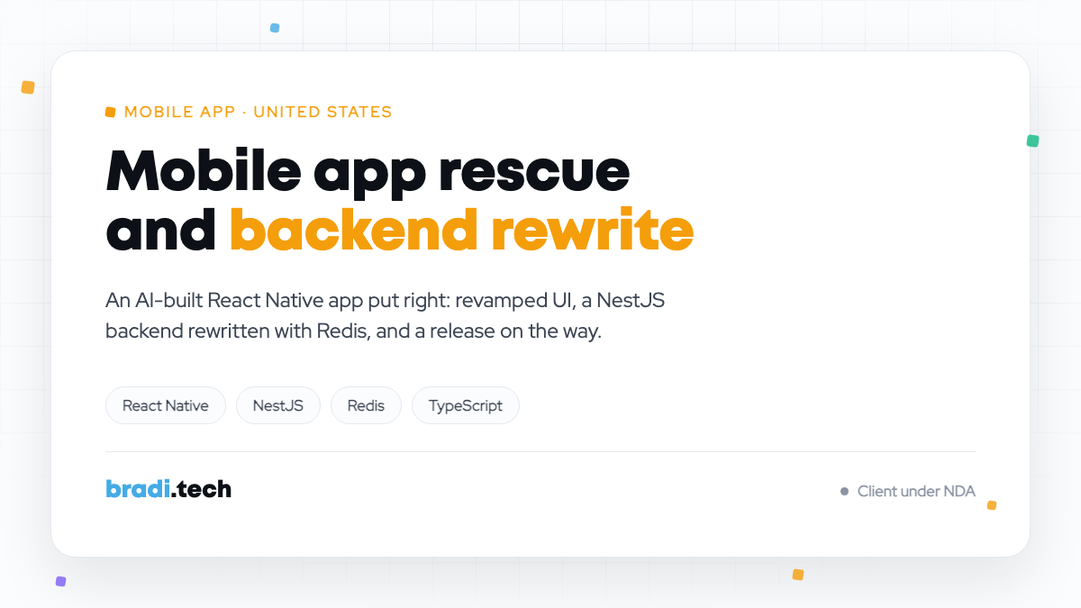 Mobile App Rescue and Backend Rewrite